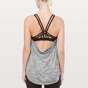 Lululemon Moment To Movement 2-In-1 Tank Space Dye Camo Black White / Black